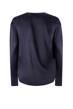 Pinko blusa donna seta frisella satin retro