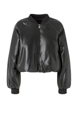 Bomber da donna Pinko in ecopelle crop fronte