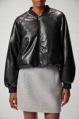 Bomber da donna Pinko in ecopelle crop fronte 1