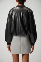 Bomber da donna Pinko in ecopelle crop retro