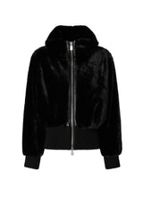 Bomber donna Pinko in pelliccia sintetica Aspen con cappuccio fronte