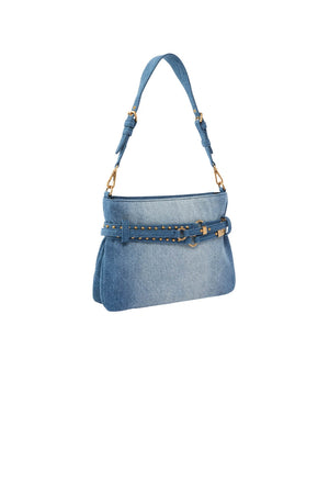 Borsa da donna Pinko in denim con cinture