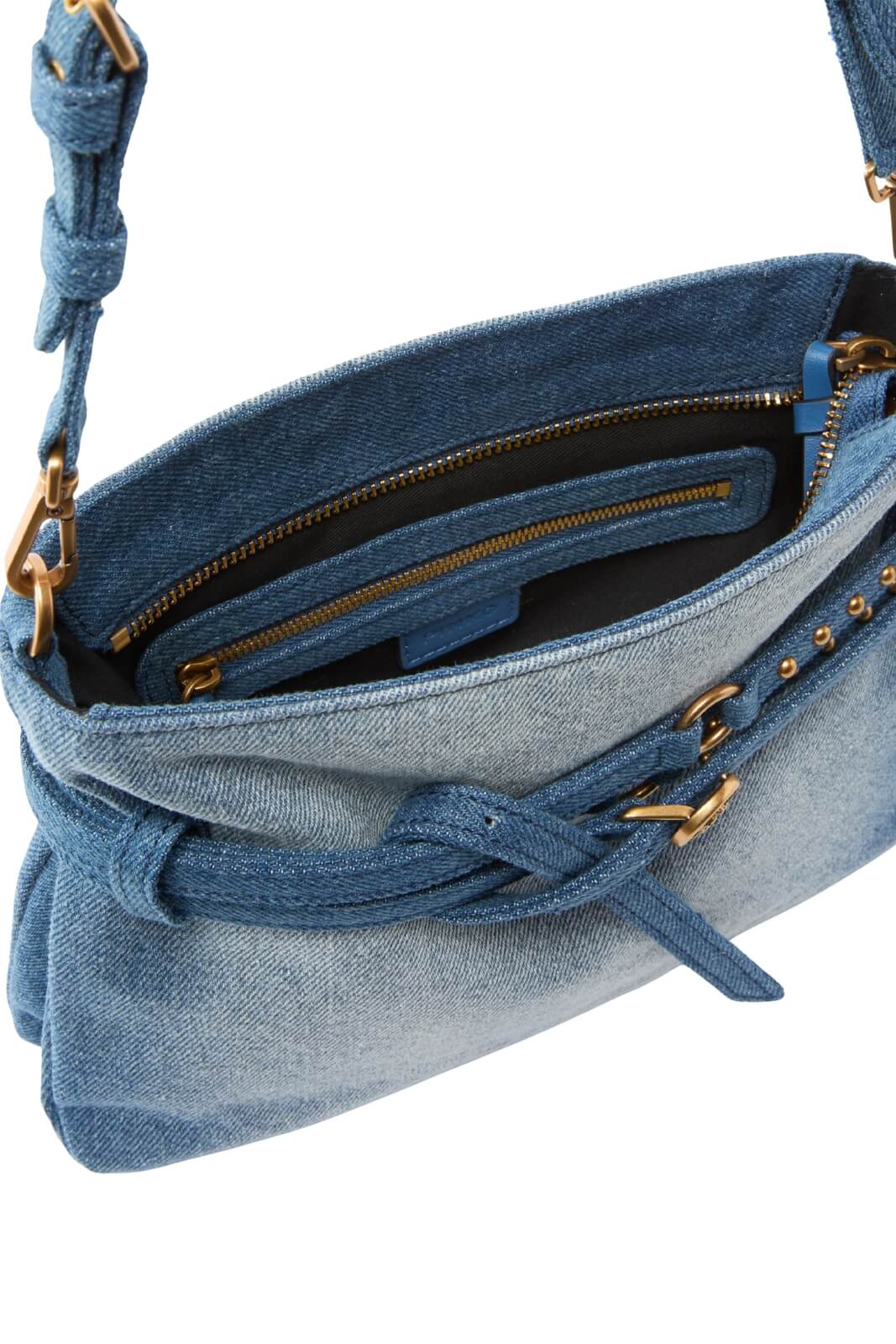 Borsa da donna Pinko in denim con cinture