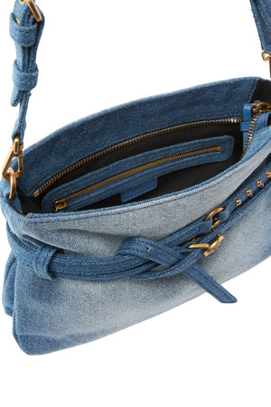 Borsa da donna Pinko in denim con cinture