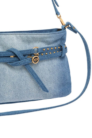 Borsa da donna Pinko in denim con cinture
