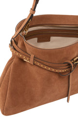 Pinko borsa donna in camoscio di medie dimensioni con cinture