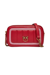 Borsa da donna Pinko in nappa con tracolla e logo