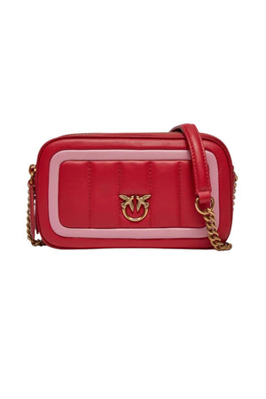 Borsa da donna Pinko in nappa con tracolla e logo