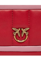 Borsa da donna Pinko in nappa con tracolla e logo