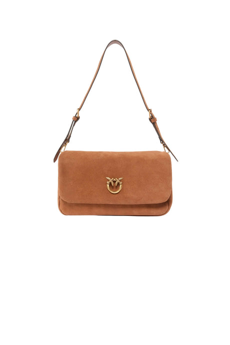 Borsa da donna Pinko a tracolla in camoscio con logo