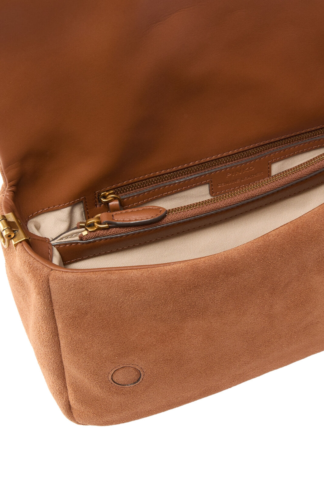 Borsa da donna Pinko a tracolla in camoscio con logo