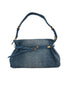 Borsa da donna Pinko in denim con tracolla e cinturini con borchie  e logo