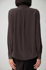 Pinko Camicia Donna in crepe de chine / Marrone