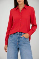 Pinko Camicia Donna in crepe de chine / Rosso