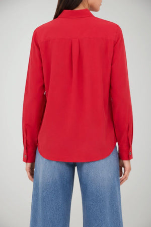Pinko Camicia Donna in crepe de chine / Rosso