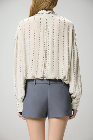 Camicia da donna Pinko in crepe con strass