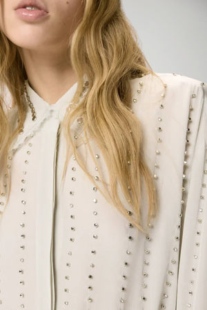 Camicia da donna Pinko in crepe con strass