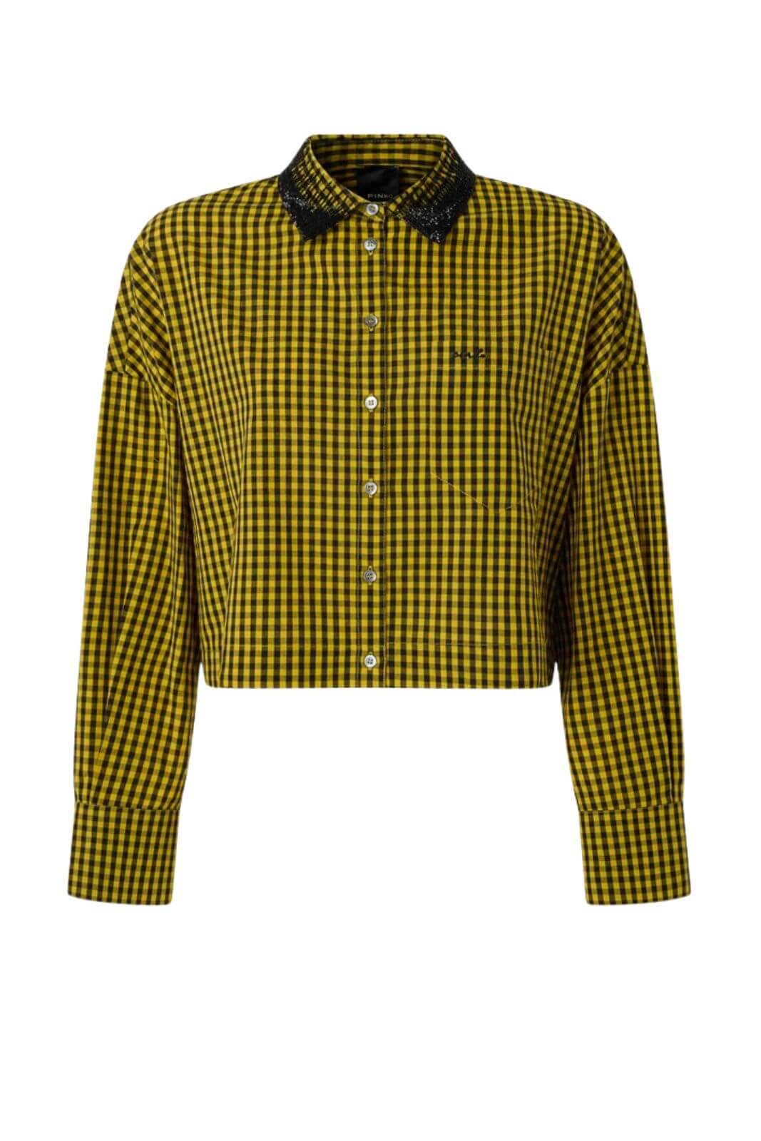 Pinko Camicia Donna cropped a quadretti