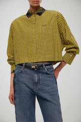 Pinko Camicia Donna cropped a quadretti