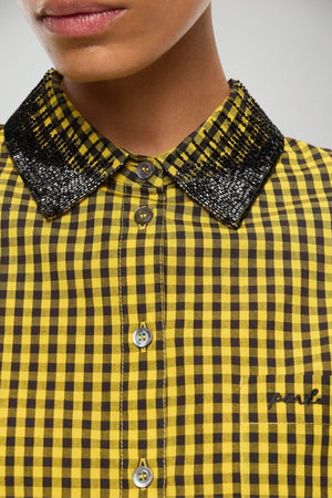 Pinko Camicia Donna cropped a quadretti