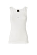Canotta da donna Pinko smanicata con logo in vernice