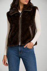 Pinko Gilet Donna in pelliccia ecologica