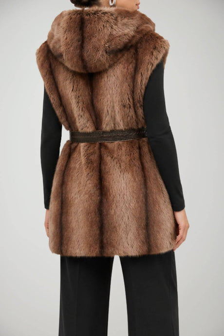 Pinko Gilet Donna lungo in pelliccia sintetica