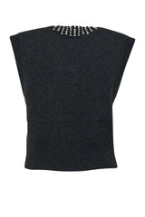 Gilet in lana da donna Pinko con strass e gemme retro
