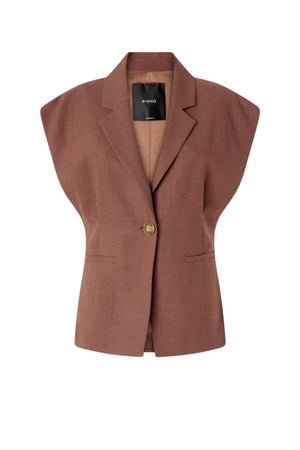 Giacca da donna Pinko smanicata monopetto con collo rever