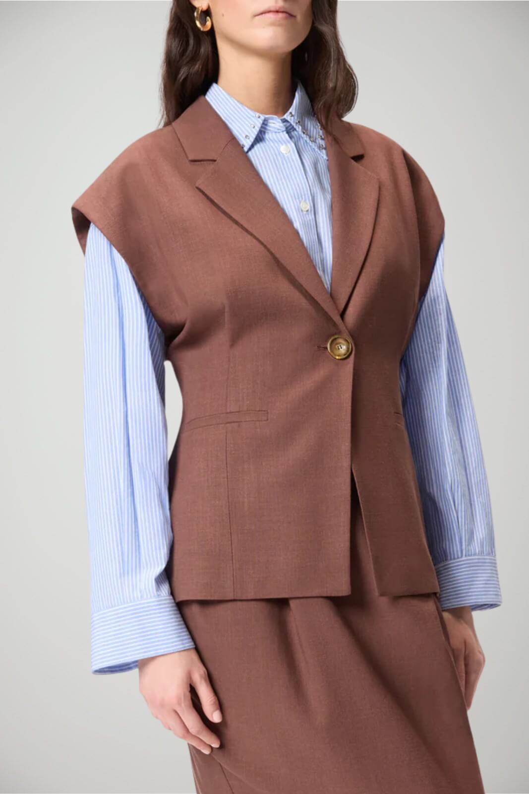 Giacca da donna Pinko smanicata monopetto con collo rever