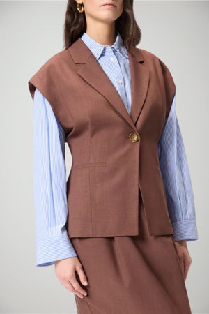 Giacca da donna Pinko smanicata monopetto con collo rever