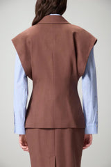 Giacca da donna Pinko smanicata monopetto con collo rever