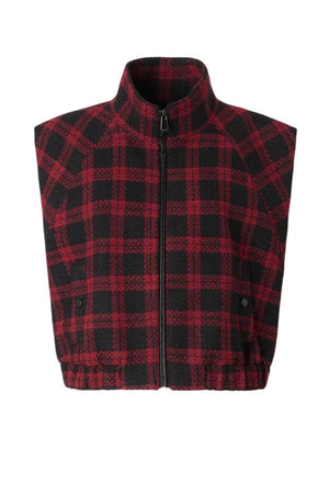 Pinko Gilet Donna in tweed a quadri