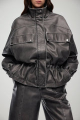 Pinko Caban Donna in ecopelle Oversize