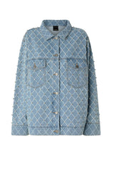 Giubbino in denim da donna Pinko con strass all over