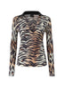 Maglia da donna Pinko a stampa animalier con collo a V
