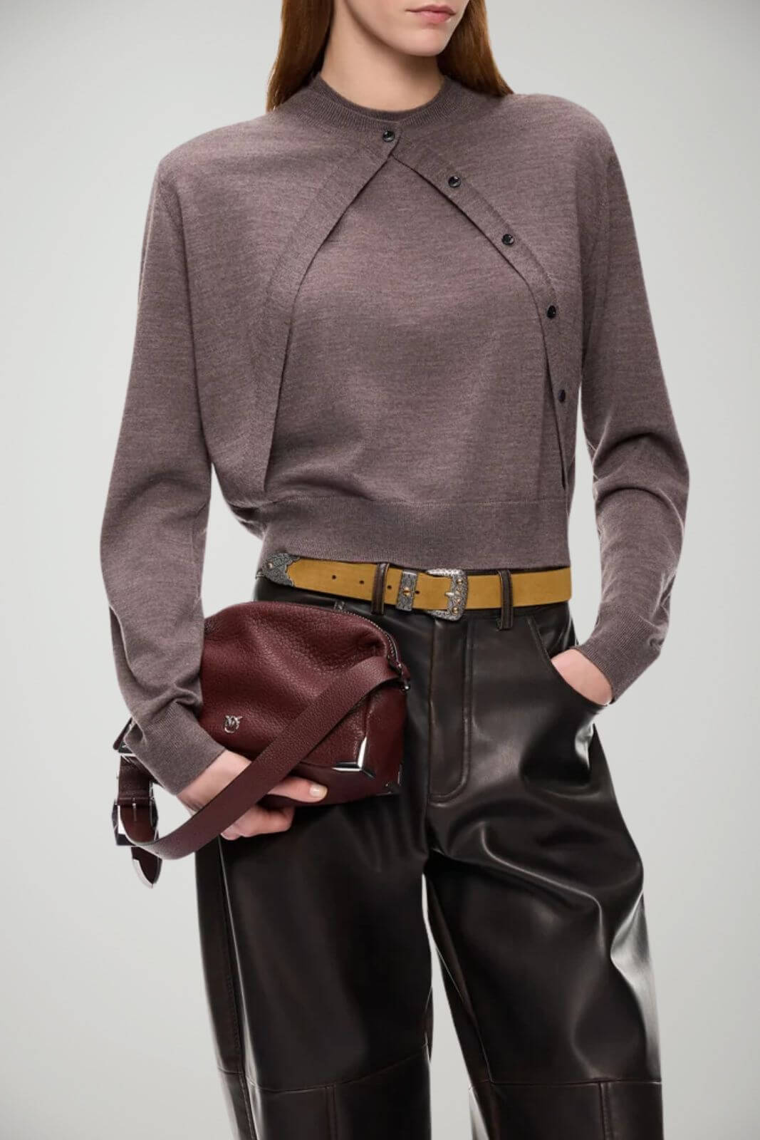Pinko Maglia Donna con cardigan integrato