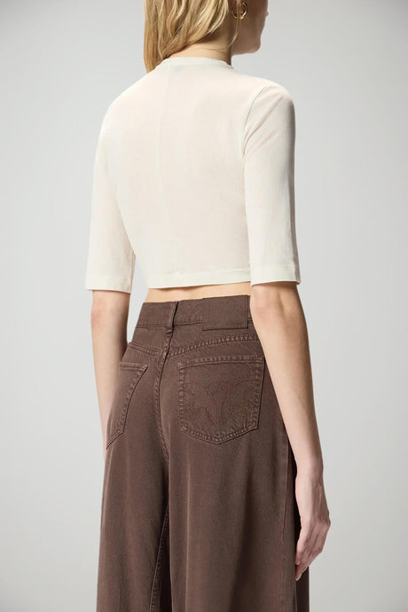 Maglia da donna Pinko a costine con catena al collo