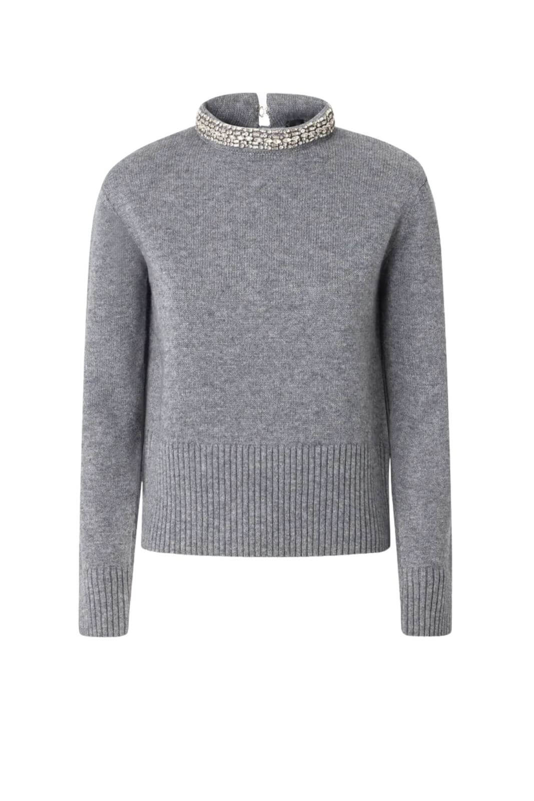 Pinko Maglia Donna con collo gioiello / Grigio