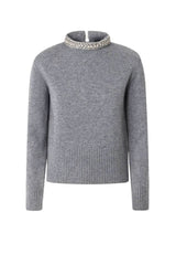 Pinko Maglia Donna con collo gioiello / Grigio