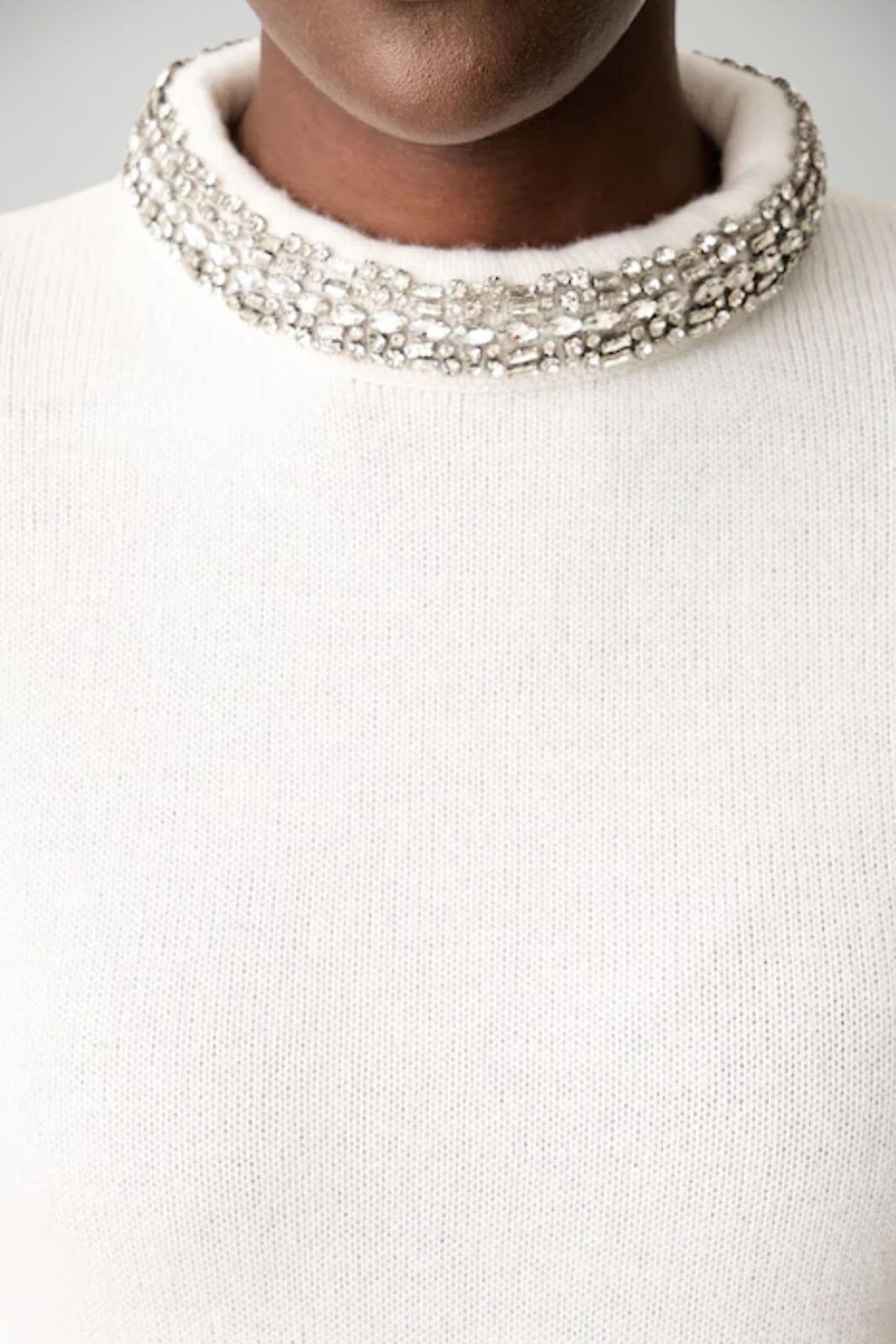 Pinko Maglia Donna con collo gioiello / Panna