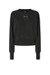 Maglia da donna Pinko a girocollo con logo in trasparenza Love Birds fronte