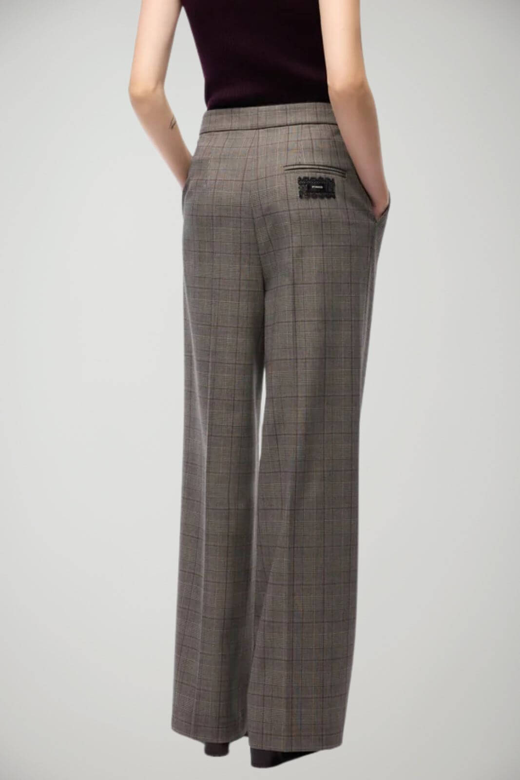 Pinko Pantaloni Donna palazzo a quadri