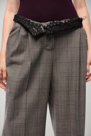 Pinko Pantaloni Donna palazzo a quadri