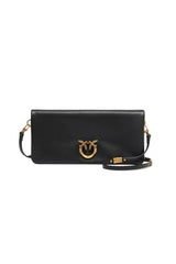 Pochette da donna Pinko in pelle con logo Love Birds