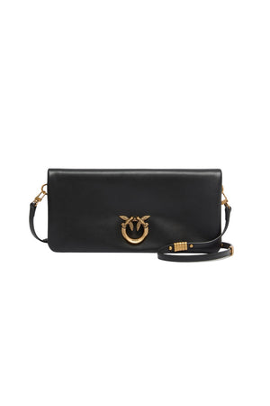 Pochette da donna Pinko in pelle con logo Love Birds