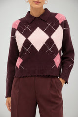 Pinko Polo Donna Cork a rombi Over Fit