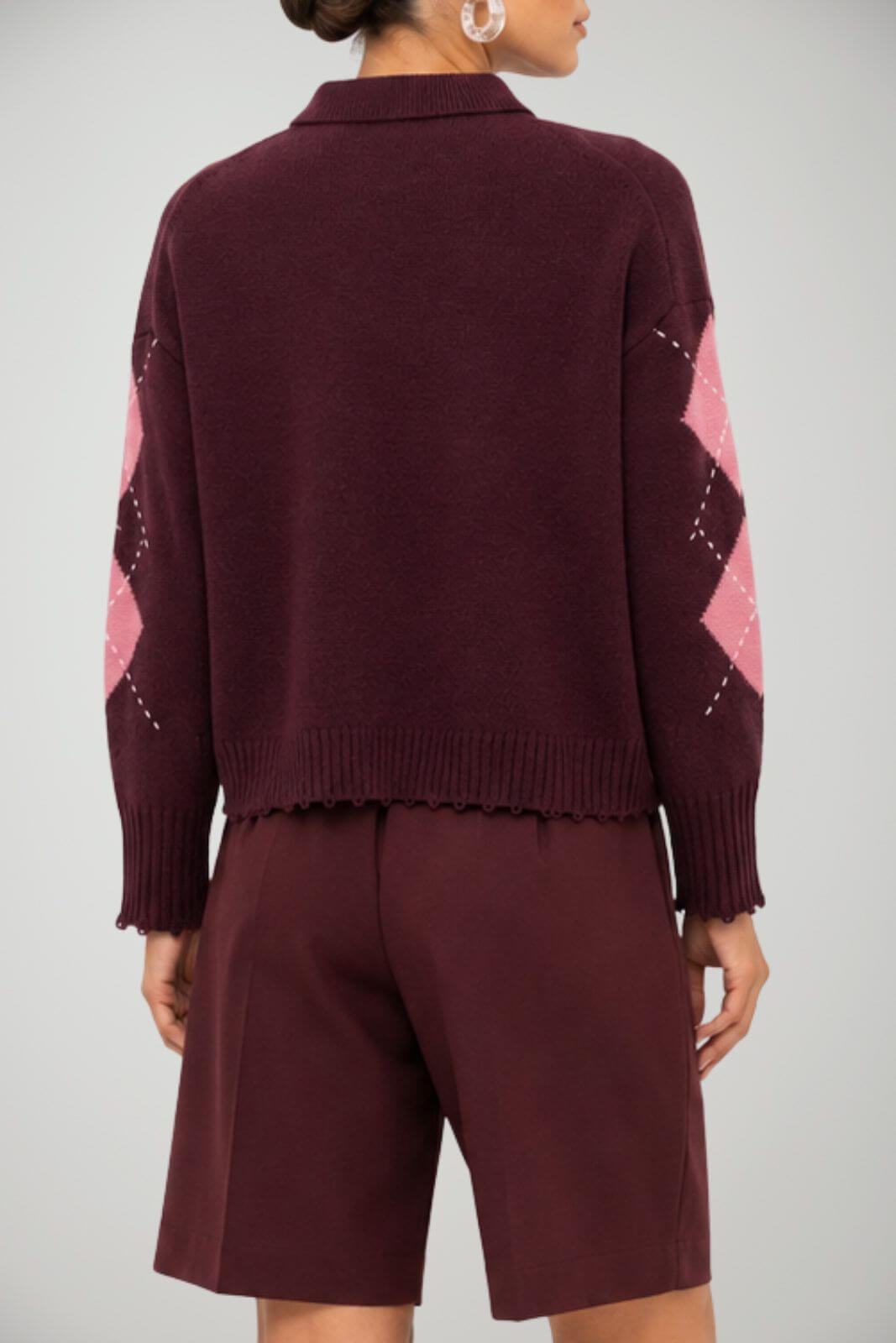 Pinko Polo Donna Cork a rombi Over Fit