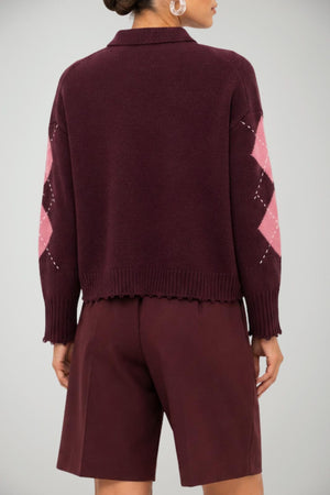 Pinko Polo Donna Cork a rombi Over Fit