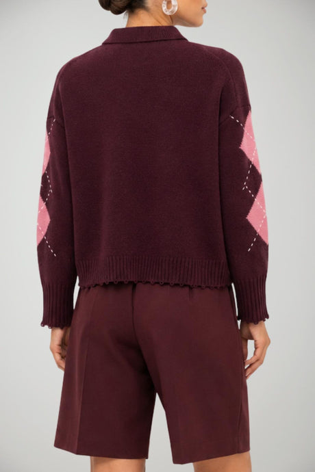 Pinko Polo Donna Cork a rombi Over Fit